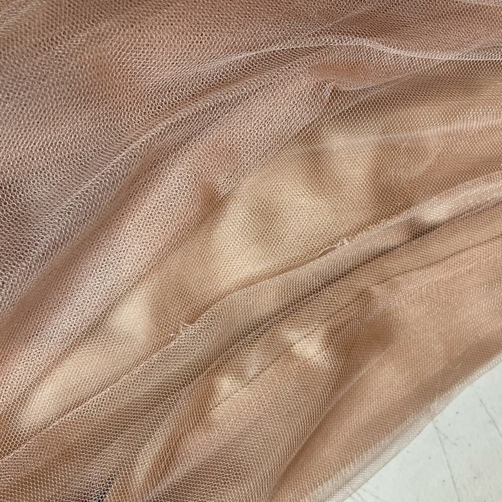 Jenny Yoo Strapless Blush Chiffon Maxi Dress Size 4 Bridesmaid Prom Fairycore - Picture 13 of 16